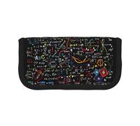 Petite trousse à crayons de formule mathématique simple trousse à crayons esthétique trousse à crayons sac de rangement porte-stylo bureau, Noir , Taille unique, Organiseur de sac