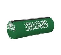 Petite trousse à crayons en cuir synthétique avec motif drapeau de l'Arabie Saoudite - Fermeture éclair