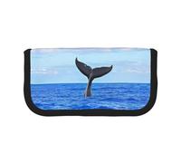 Petite trousse à crayons en forme de queue de baleine simple - Trousse à crayons esthétique - Sac de rangement pour crayons de bureau, Noir , Taille unique, Organiseur de sac