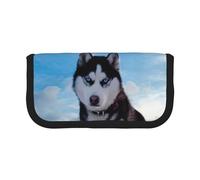 Petite trousse à crayons Husky Dogs - Trousse à crayons simple - Esthétique - Sac de rangement pour crayons - Porte-stylo - Bureau, Noir , Taille unique, Organiseur de sac