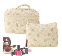 Petite trousse de maquillage - 2 trousses de maquillage à fermeture éclair avec grande capacité | Trousse de maquillage de voyage | Trousse de toilette portable | Sacs cosmétiques pour la maison et