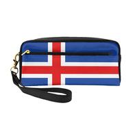 Petite trousse de maquillage avec drapeau de l'Islande - Double face - Pochette en cuir synthétique