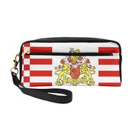 Petite trousse de maquillage avec drapeau du Sénat de Brême - Double face - Pochette en cuir synthétique