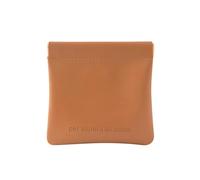 Petite trousse de maquillage carrée portable pour femme en cuir synthétique - Pochette de rangement pour accessoires de mode - Petit sac de rangement élégant, marron, lipstick bag, Beauté de masse