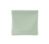 Petite trousse de maquillage carrée portable pour femme en cuir synthétique - Pochette de rangement pour accessoires de mode - Petit sac de rangement élégant, Vert, lipstick bag, Beauté de masse