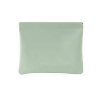 Petite trousse de maquillage carrée portable pour femme en cuir synthétique - Pochette de rangement pour accessoires de mode - Petit sac de rangement élégant, Vert, storage bag, Beauté de masse