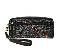 Petite trousse de maquillage de formule mathématique, trousse de maquillage de voyage, trousse de maquillage pour femme, trousse de maquillage durable avec fermeture éclair, Noir , Taille unique,