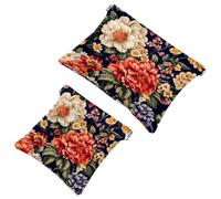 Petite trousse de maquillage de voyage à fermeture automatique, sans fermeture éclair, pour femmes et filles, esthétique, nébuleuse spatiale étoilée, multicolore 02, 7.1x5.8 inch/4.7x4.5 inch