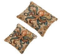 Petite trousse de maquillage de voyage à fermeture automatique, sans fermeture éclair, pour femmes et filles, nébuleuse à paillettes, galaxie spatiale, multicolore 08, 7.1x5.8 inch/4.7x4.5 inch