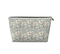 Petite trousse de maquillage de voyage - Élégante trousse de toilette de voyage en cuir imprimé Lily A pour homme et femme, pochettes de rangement pour sac à main avec fermeture éclair