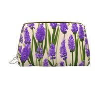 Petite trousse de maquillage de voyage en cuir imprimé nains de Noël pour femme, pochette de maquillage pour sac à main, Tampon Lavande, One Size
