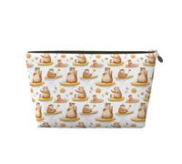 Petite trousse de maquillage de voyage - Jolie trousse de toilette de voyage en cuir imprimé cochon d'Inde pour homme et femme, poches de rangement pour sac à main avec fermeture éclair