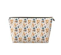 Petite trousse de maquillage de voyage - Jolie trousse de toilette de voyage en cuir imprimé cochon d'Inde pour homme et femme, pochettes de rangement pour sac à main avec fermeture éclair