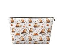 Petite trousse de maquillage de voyage - Trousse de toilette de voyage en cuir imprimé cochon d'Inde pour homme et femme - Pochettes de rangement pour sac à main avec fermeture éclair