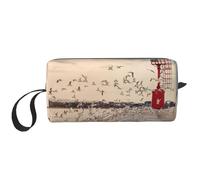 Petite trousse de maquillage d'été pour homme et femme, Phare et mouette, Taille unique