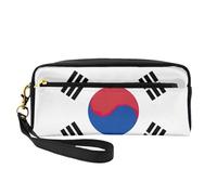 Petite trousse de maquillage drapeau de la République de Corée, trousse de maquillage de voyage, trousse de maquillage pour femme, trousse de maquillage durable avec fermeture éclair, Noir , Taille