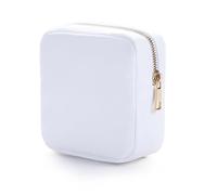 Petite trousse de maquillage élégante en nylon pour les amateurs de beauté, blanc, Beauté de masse