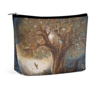 Petite Trousse de Maquillage élégante et spacieuse, Motif Arbre de Vie, Pochette zippée Portable, Trousse à Rouge à lèvres, Trousse de Toilette de Voyage, pour Une Amie.