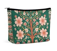 Petite Trousse de Maquillage élégante et spacieuse, Motif Arbre de Vie Vert, Pochette zippée Portable, Trousse à Rouge à lèvres, Trousse de Toilette de Voyage, pour Une Amie.