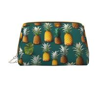 Petite trousse de maquillage en cuir avec imprimé feuilles tropicales pour femme, pochette de maquillage pour sac à main, Paradis des fruits tropicaux, One Size