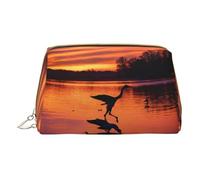 Petite trousse de maquillage en cuir imprimé zèbre pour femme, pochette de maquillage pour sac à main, Chasse Canards sauvages volants, One Size