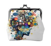 Petite trousse de maquillage intelligence artificielle pour sac à main, mini trousse de maquillage portable, pour salle de sport et usage quotidien, Noir , Taille unique, Pochette à monnaie