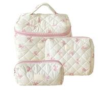 Petite trousse de maquillage matelassée - Grande trousse de toilette en coton - Petite trousse de maquillage - Pour femme et fille, ABC, /