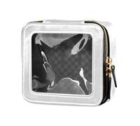 Petite trousse de maquillage portable avec fermeture éclair et fenêtres transparentes pour femme Motif licorne, multicolore, Taille unique
