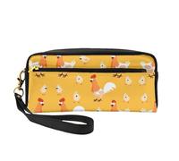 Petite trousse de maquillage portable avec motif poussin de poule pour femme, Noir , Taille unique, Trousse de maquillage