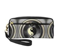 Petite trousse de maquillage portable avec motif Yin Yang pour femme, Noir , Taille unique, Trousse de maquillage