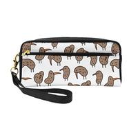 Petite trousse de maquillage portable avec oiseaux Kiwi pour femme, Noir , Taille unique, Trousse de maquillage