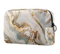 Petite trousse de maquillage portable noire et blanche avec motif tête de mort et papillons pour femmes et filles, Multicolore 08, 18.5x7.5x13cm/7.3x3x5.1in