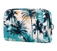 Petite trousse de maquillage portable noire et blanche avec motif tête de mort et papillons pour femmes et filles, Multicolore 10., 18.5x7.5x13cm/7.3x3x5.1in