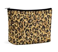Petite trousse de maquillage pour femme, trousse de voyage en cuir PU, trousse de toilette de grande capacité avec fermeture éclair, trousse de toilette étanche, motif léopard, guépard, animal sauvage