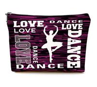 Petite trousse de maquillage pour sac à main en toile imperméable pour femme avec fermeture éclair, Sacs de maquillage de danse, Size: 10"W x 7"H. Hold All Your Necessities, Sacs cosmétiques de danse