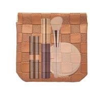 Petite trousse de maquillage pour sac à main, fermeture automatique pour collier | Sac de rangement de maquillage, pour femmes, femmes, épouses, étudiants, professionnels occupés, mariées, voyages