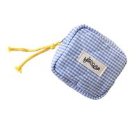 Petite trousse de maquillage pour sac à main, mini trousse de maquillage, pochette de voyage, pochette de rangement pour pièces de monnaie, serviette hygiénique, sac à rouge à lèvres, bleu, Beauté de