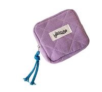 Petite trousse de maquillage pour sac à main, mini trousse de maquillage, pochette de voyage, pochette de rangement pour pièces de monnaie, serviette hygiénique, sac à rouge à lèvres, violet, Beauté