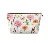 Petite trousse de maquillage pour sac à main - Trousse de toilette de voyage étanche, pochette de rangement portable en cuir pour maquillage pour femme, organisateur d'accessoires cosmétiques, retour