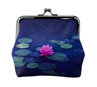 Petite trousse de maquillage rose vif lotus pour sac à main, mini trousse de maquillage portable, pour salle de sport et usage quotidien, Noir , Taille unique, Pochette à monnaie