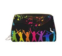 Petite trousse de maquillage, trousse de maquillage, trousse de toilette pour femme, essentiels de maquillage de voyage, 17 x 10,9 x 7,6 cm - Dance With Music, blanc, taille unique, blanc, Taille