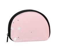 Petite Trousse de Rangement pour Serviettes hygiéniques et Maquillage, imprimé étoiles Roses et Blanches, Porte-Monnaie pour Femme