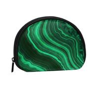 Petite Trousse de Rangement pour Serviettes hygiéniques et Maquillage, Texture Malachite, Porte-Monnaie pour Femme