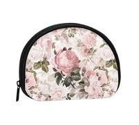 Petite Trousse de Rangement Vintage Shabby Chic avec Roses Roses sépia, pour Serviettes hygiéniques et cosmétiques, Porte-Monnaie pour Femme