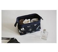 NOVAGO Petite Trousse de Toilette Compacte Pliable, Trousse Maquillage, Pochette cosmétique Style Japonais (Bleu)