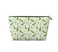 Petite trousse de toilette de voyage en cuir avec motif de haricots verts brillants pour femmes et hommes