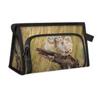 Petite trousse de toilette de voyage pour femmes, hommes, filles, garçons, chouette, trousse de maquillage, trousse de toilette, organisateur de cosmétiques, trousse de douche, couleur, M, Organiseur