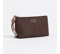 Petite trousse de toilette en nylon couleur moka UN