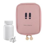 Petite trousse de toilette, pochette de rangement portable, résistante aux odeurs, légère, compacte et peu encombrante, fournitures de voyage pour la randonnée, la voiture, les trajets, rose, Refer to