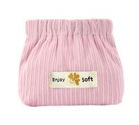 Petite Trousse en Velours Côtelé - Tissu Doux 13 X 12 X 5 Cm, Pochette De Maquillage Portable, Spacieuse Et Tendance | Rangement Polyvalent pour Une Épingle À Cheveux, Un Bandeau, des Bijoux
